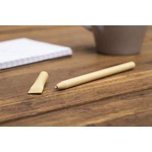 Cardboard ballpen, brown (Wooden, bamboo, carton pen)