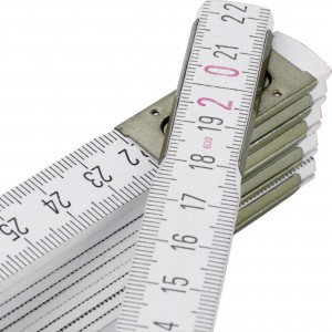 Wooden Stabila foldable ruler Jason, white (Measure instruments)