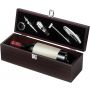 Wooden wine gift set Nikita, brown