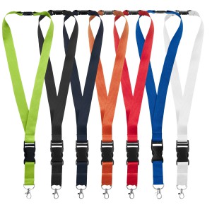 Yogi lanyard with detachable buckle, solid black (Lanyard, armband, badge holder)