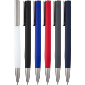 Ziggur aluminium ballpoint pen (blue ink), Storm grey (Metallic pen)