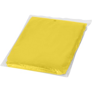 Ziva disposable rain poncho with storage pouch, Yellow (Raincoats)