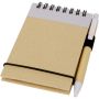 Zuse A7 recycled jotter notepad with pen, Lilac, Natural